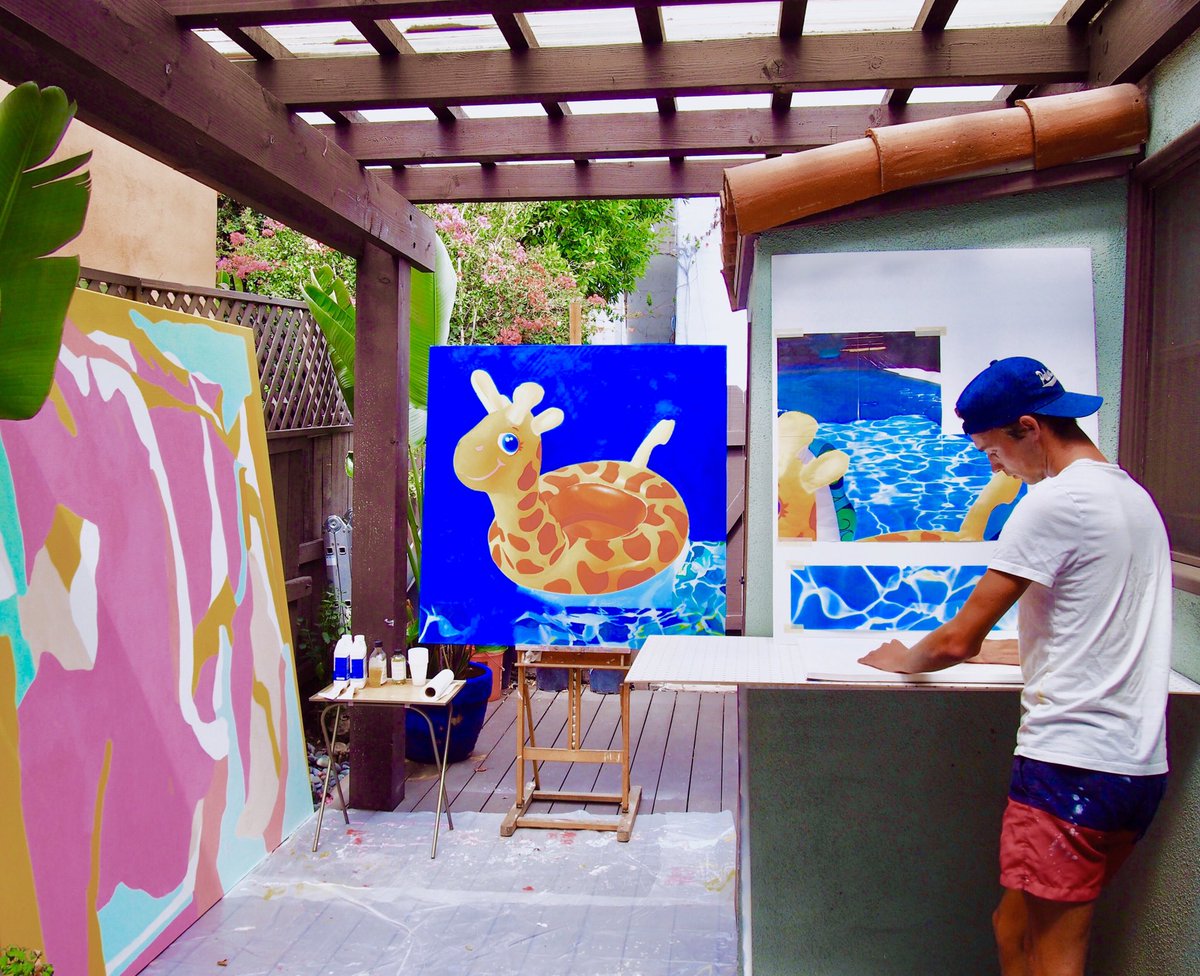 Happy #Thursday! #TheBaranStudio #MartinBaran #LosAngelesArtist #poolfloat #innerflower #MartinBaranArtist <a href="/SaatchiArt/">Saatchi Art</a> #JanssenArtSpace #studio #westhollywood