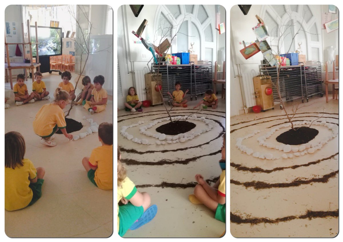 En el #Atelier del espacio #Flow de Infantil nos hemos acercado al #LandArt per medio de los sonidos de la naturaleza! Experimentar con nuestros sentidos nos abre al aprendizaje como sorpresa inolvidable! #AprenderEsUnRegalo