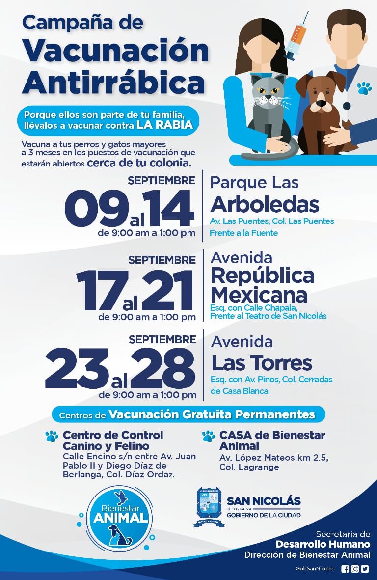 Muñeca y Luna; estas poodle ya vacunadas en el módulo de Rep Mexicana #SanNicolás Además consultas. Servicios Gratuitos de #BienestarAnimal <a href="/GobSanNicolas/">Gobierno de San Nicolás</a>