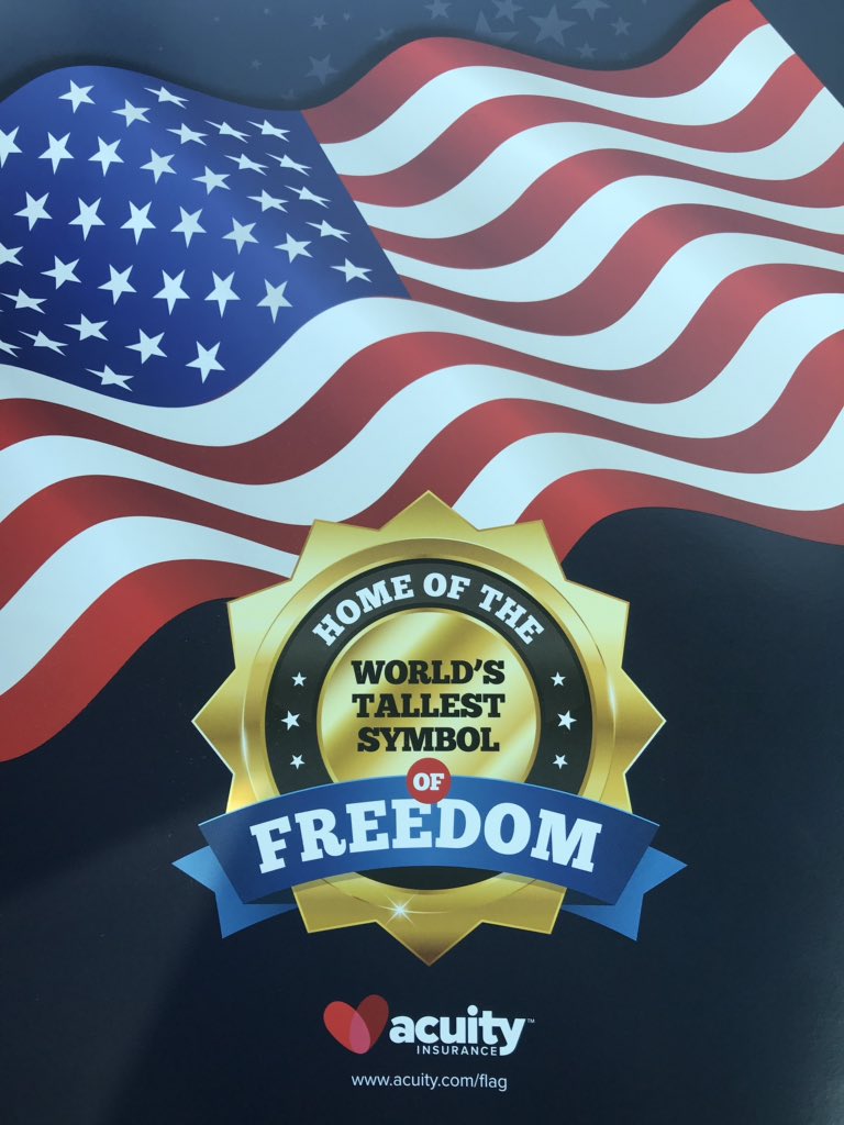 emily_linscott's tweet photo. We had time for some last minute touristy bit.
Look at this fantastic landmark!
#AcuityFlag #Freedom #USA #Sheboygan #RoadAmerica #ElkhartLake #racing #tourist #landmark #flagpole #AmericanFlag #StarsAndStripes #WisconsinUSA @acuityinsurance https://t.co/hQqVygUKfm