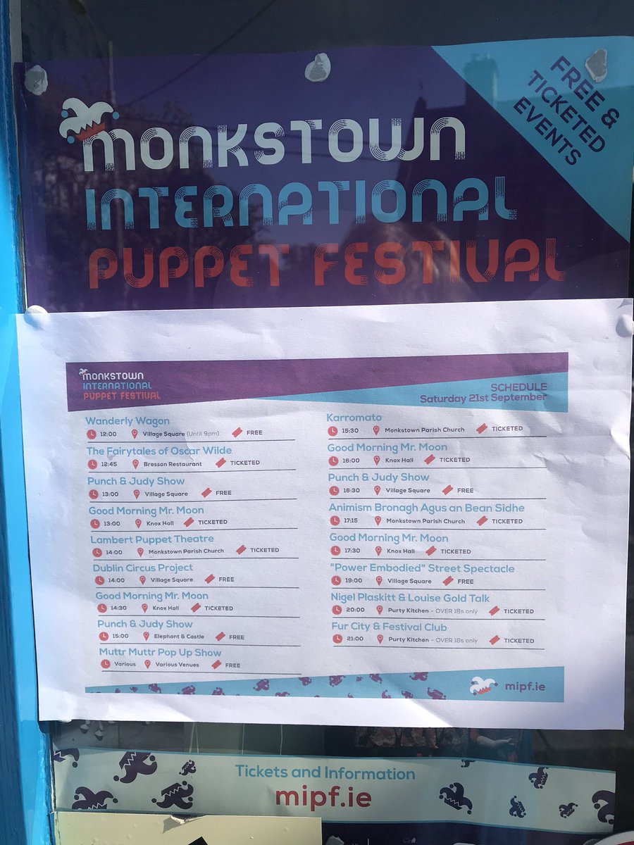 HewettNewsagent's tweet image. Support The inaugural @MonkstownPuppet festival tomorrow 11am to late. Lots of free events on the New Village Square. #GreatProgramme #Monkstown