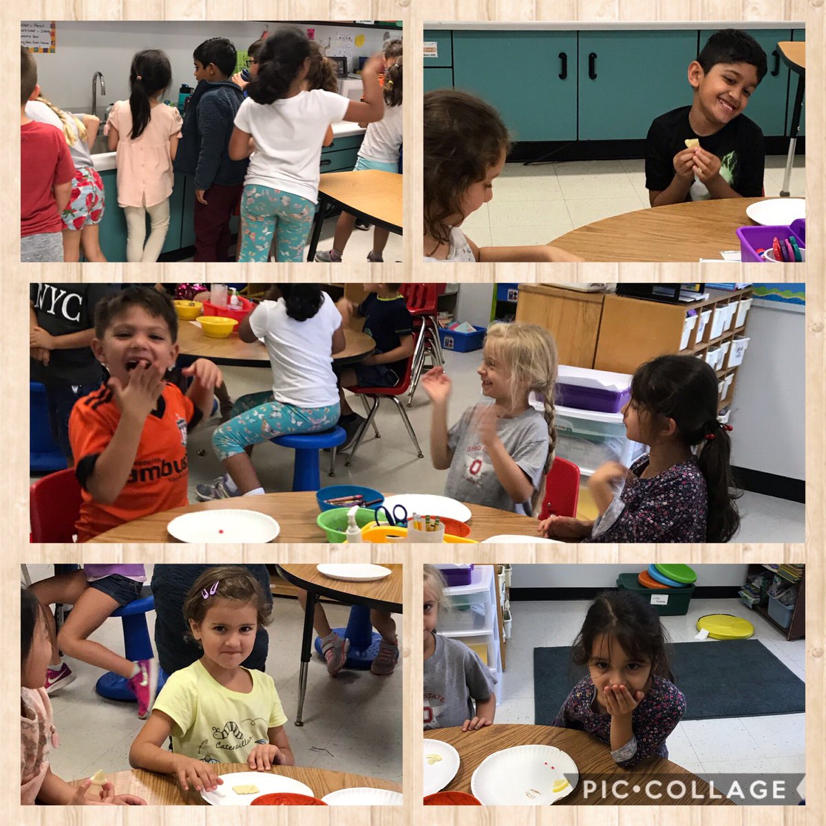 rhubblek's tweet photo. We took a test in science today— a TASTING TEST!  We found out which part of the tongue tastes salty, sour, bitter, and of course sweet! We did add in a couple of spicy just for fun! #experienceNewProspect #growcelebratematter @npepanthers https://t.co/dyx1PwdRlI