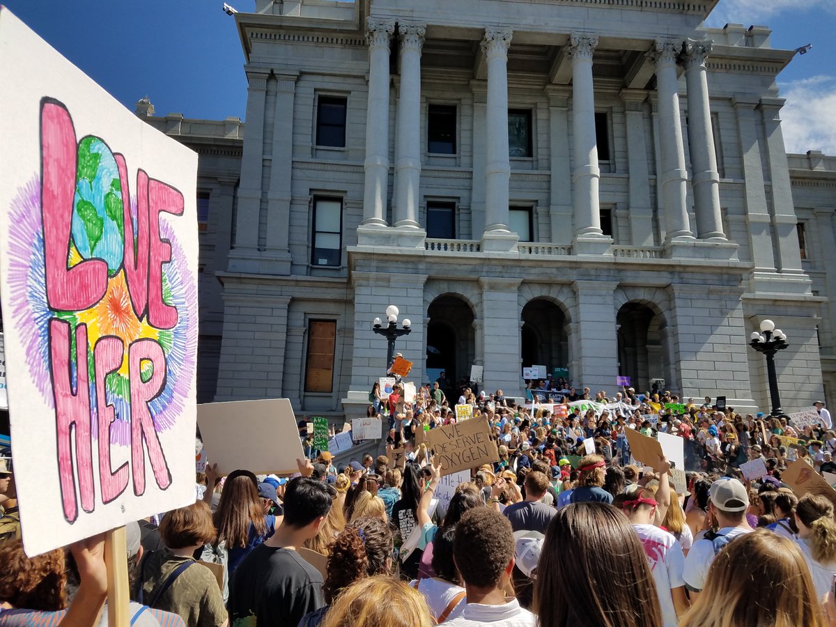 janakates's tweet photo. Let's do something while we still can to reduce human impact on the environment and to clean up the damage done! #ClimateStrike #climatestrikedenver https://t.co/Vf0wFhTCnf