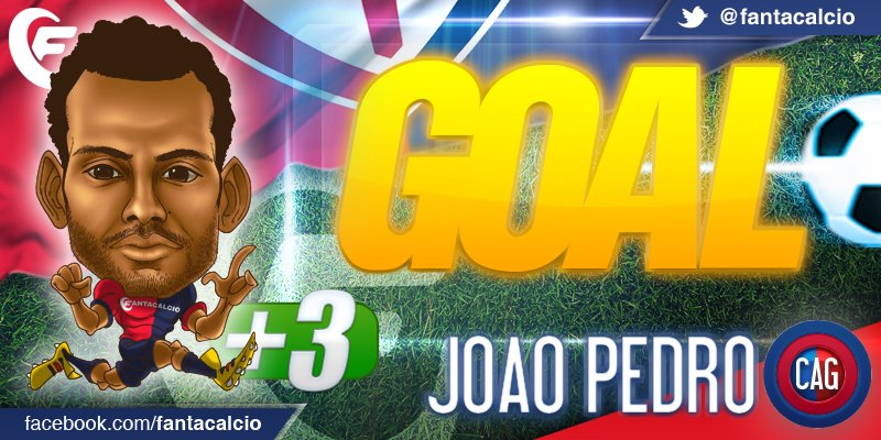 Fantacalcio's tweet photo. Dilaga il #Cagliari! A segno anche #JoaoPedro!
#CagliariGenoa 3-1 #votiliveFANTACALCIO ► https://t.co/BsybTDMK8p https://t.co/lvZMuhMkkU