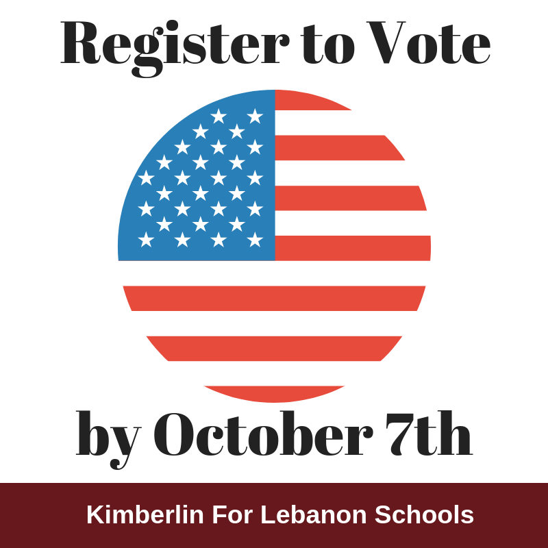 KimberlinforLCS's tweet photo. Register to vote online by October 7th! 
To register online you will need to provide the following:
Ohio driver’s license or Ohio identification card number, Name, Date of Birth, Address, and Last four digits of your Social Security number. https://t.co/tL7Zj4dAXC https://t.co/yWdYi0Zcvm