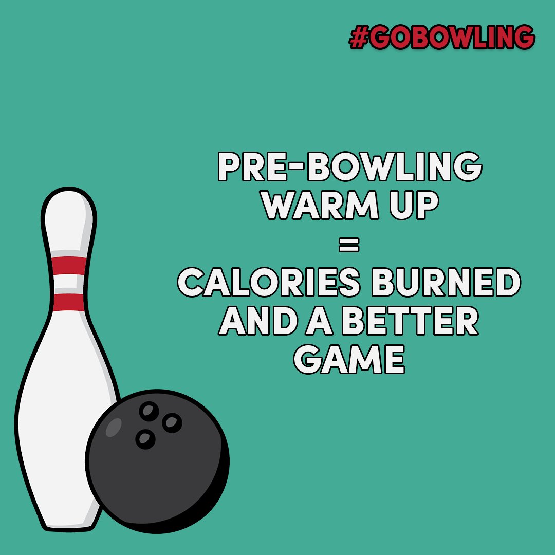 Get the most out of your game by warming up before you start. Think: Jumping jacks, squats and dynamic stretching (arm swings, side bends, torso twists). What's your pre-bowling warm up? #gobowling