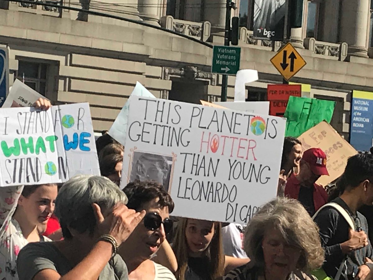 Geof_Rochester's tweet photo. A Birthday well spent! Had the wonderful company of my good friend @AimeeGlobal and got to raise my voice in support of the millions of young people across the world fighting for a clean climate and secure future. #ClimateStrikeNYC #FridaysForFuture https://t.co/R4Rkb9KyrL
