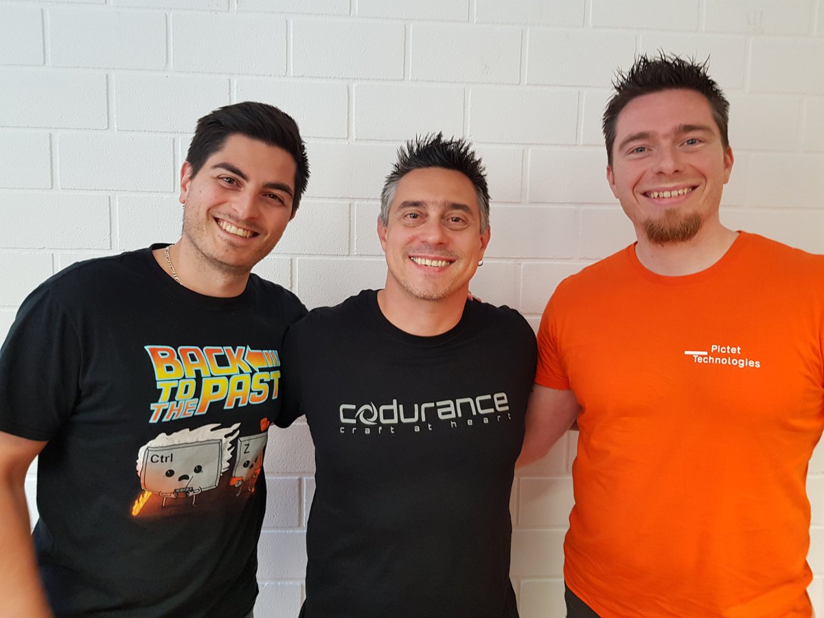 JohanBeauce's tweet photo. I finished mater class about crafting code with TDD. It was a great honor to pass 2 days with @sandromancuso ! His book "The Software Craftsman" had a positive impact on my professional career. Thank you!
#amazingGuy #softwarecraftmanship #Happyness #PictetTechLife https://t.co/QnNGOFEAf3