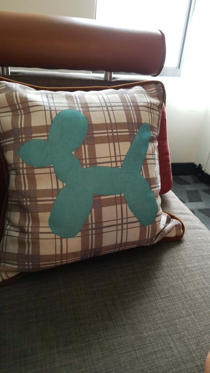 walkersntx's tweet photo. Saw this pillow in my hotel room up here in Tulsa and thought of you @BalloonUltimate! https://t.co/R6mOINi4Kw