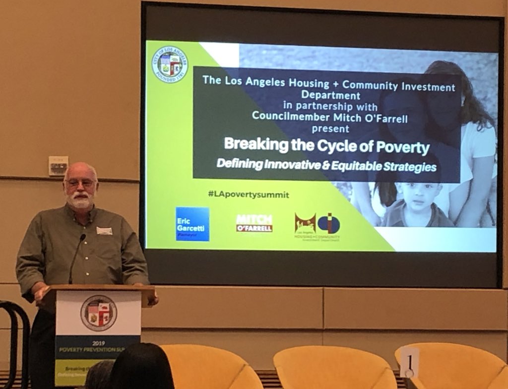LAHD___'s tweet photo. “The poor are used to being watched, but they are not used to being seen.” — @FrGregBoyle at the 2019 Poverty Prevention Summit hosted by @MayorOfLA @MitchOFarrell @HCIDLA #LApovertysummit https://t.co/YXj8jpuT9R
