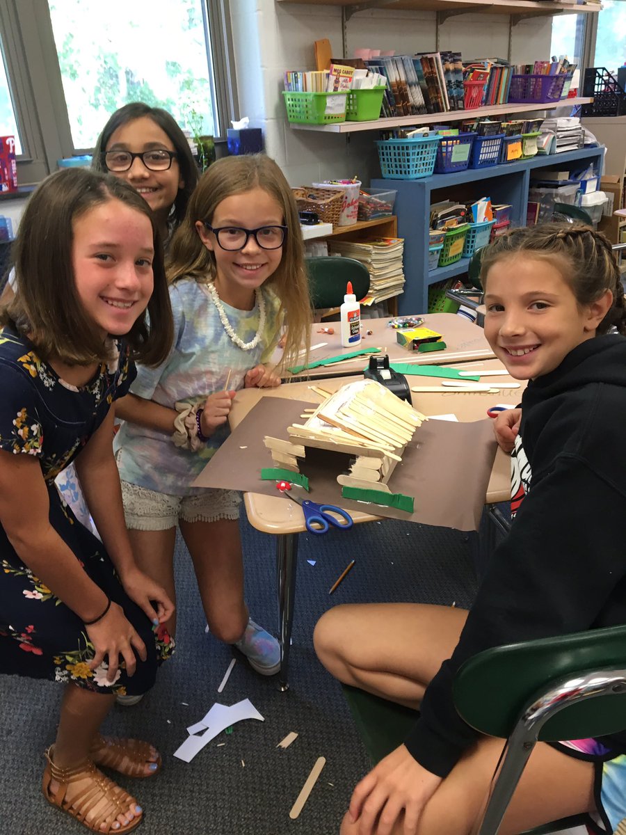 Collaborating to construct Native American houses. 5th grade rocks @wedgwoodwtps
