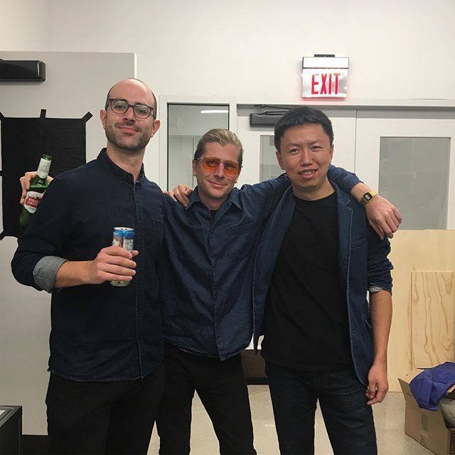 CAMLab5's tweet image. We are ready for our opening tonight and came in uniform! #camlabopen