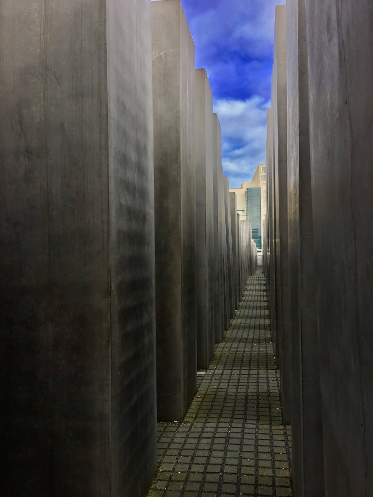 MSU_Architect's tweet image. The Memorial to the Murdered Jews of Europe in Berlin, Germany. Designed by Peter Eisenman there are 2,711 sarcophagi-like concrete slabs of equal size but if varying heights rising in silence from undulating ground. A memorial to a horrible time in man’s history.