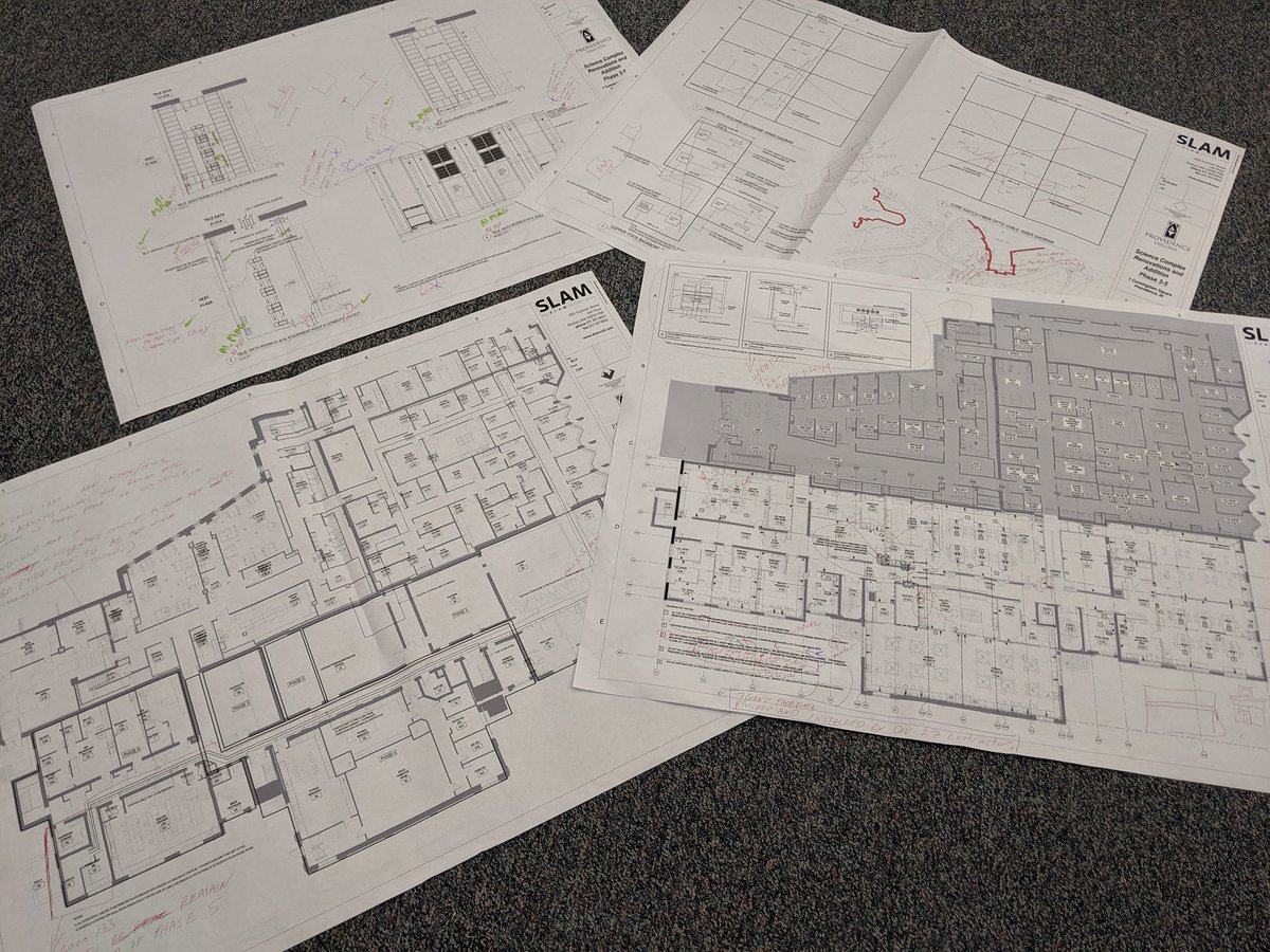 SkylineGroupma's tweet photo. Ever wonder how a good set of construction documents come to be?  After countless hours of design, review, and redlining these drawings will be ready to release to #LowVoltage contractors.  #FastPacedFriday #design https://t.co/0x3DF1KvjF