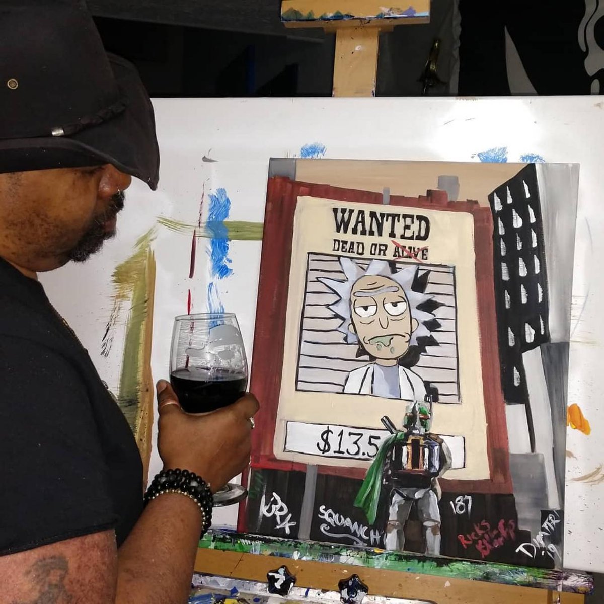 geekouthsv's tweet photo. "@paintingsbydimi: Idea I've had for a long long time that finally made it to canvas
#paintingsbydimitri #Paintings #artistlifestyle #artistlife #artonInstagram #mashup #crossover #silhouette #fanart #sewinglife #sewinglifestyle #paintinglifestyle #squanch #squanchy #rickandmorty https://t.co/zeImG0E20A
