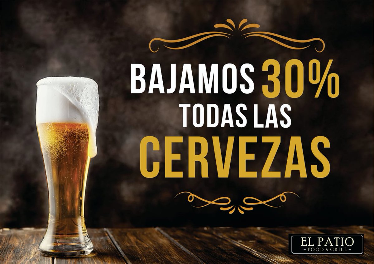 💥 ¡En esta primavera no te podes perder esta promo! en El Patio el 30% de descuentos en TODAS las cervezas:

🍺 #StellaArtois
🍺 #Corona
🍺 #Quilmes
🍺 #Brahma
🍺 #Andes
🍺 #Budweiser     
.
📌 Patio de comidas del Shopping
.
#Ushuaia #PaseodelFuego #beer #cerveza #promo #food