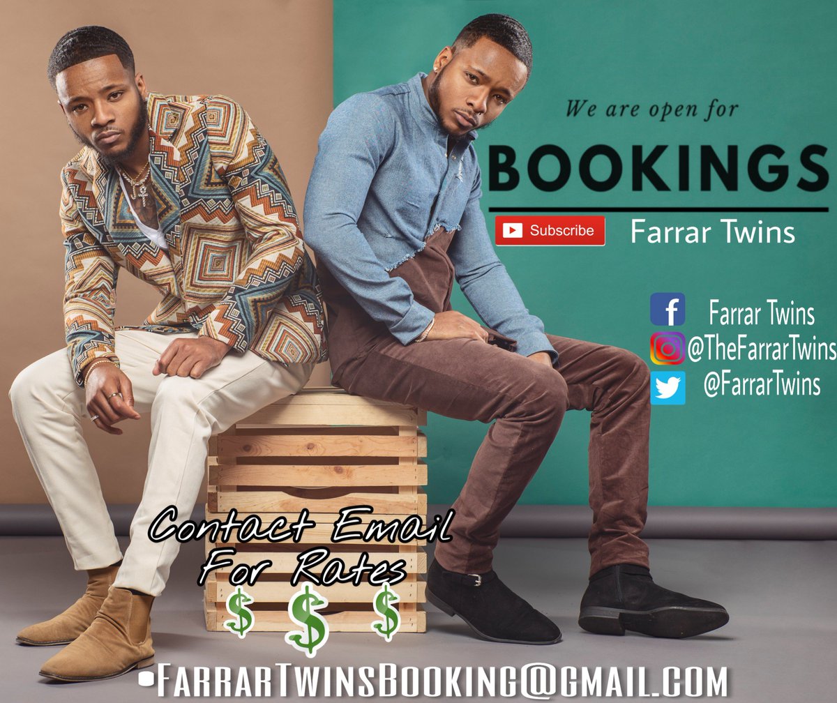 Book us for tv series, web series,  short, fashion show,  photo shoot,... we do it all!!! #FarrarTwins