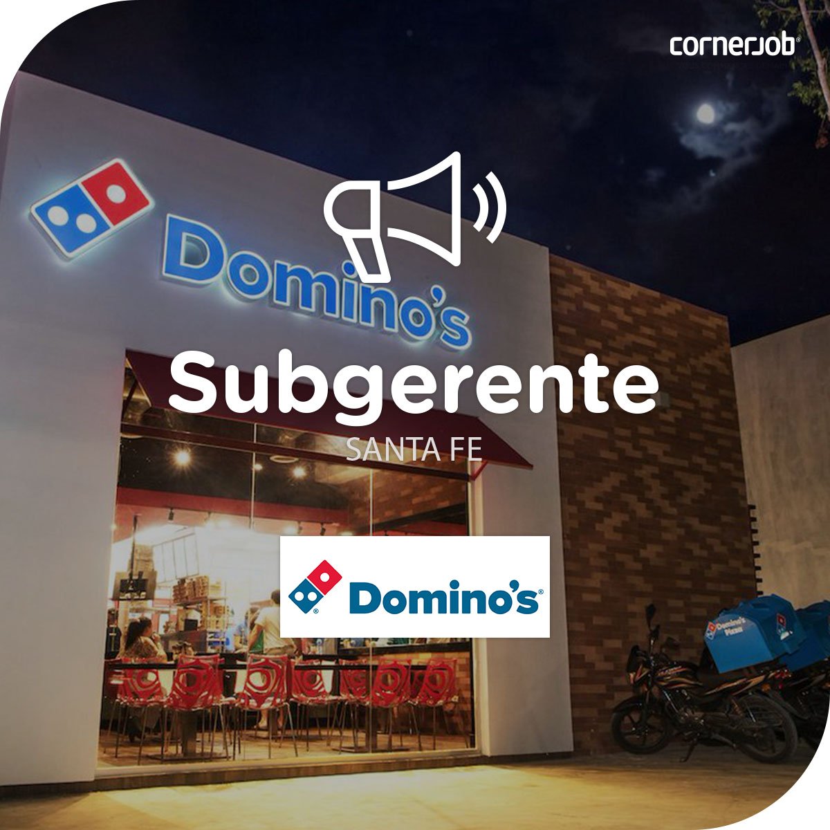 CornerJob_mx's tweet photo. 🔊 #OfertaDeTrabajo: Se solicita SUBGERENTE para trabajar en DOMINO'S #SANTAFE #CDMX
Más info ➡️ https://t.co/A4FRQA2O2q https://t.co/QPJiskhbVh
