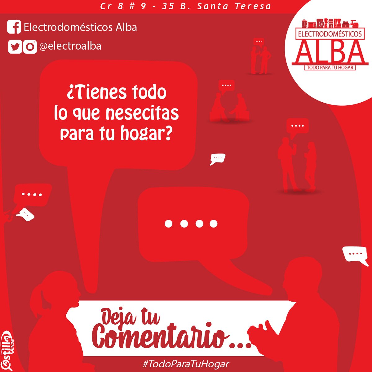 Electroalba's tweet photo. Te ofrecemos #TodoParaTuHogar. ¿Te hace falta algo? #ÚneteALaConversación #CastillaVende https://t.co/YIaz4ZxjS8