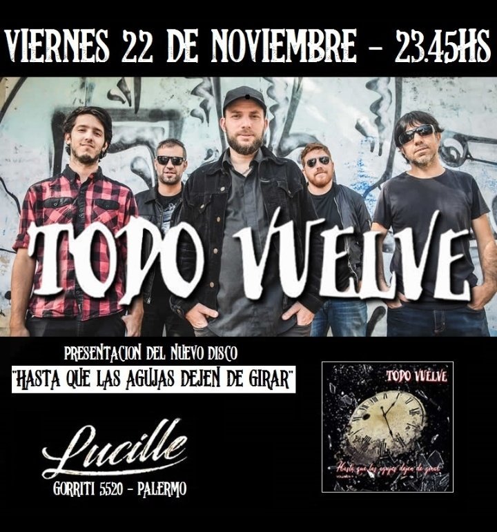Presentación oficial del nuevo disco. 22 de Noviembre. Lucille (Palermo). 23.45hs