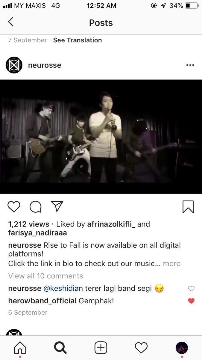 youtu.be/1NORcIB8ySg

Hello guys! Neurosse here🤘🏻🤘🏻🤘🏻We had release our new single ‘Rise To Fall’ and available at YouTube and Spotify.. we do appreciate your supports and keep supporting our local music 🔥🔥🤘🏻#keeprockin’ #staysafe #haveyouwatchmeover