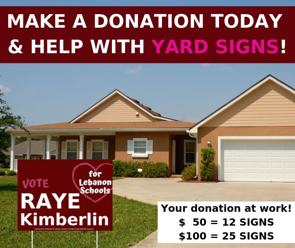 KimberlinforLCS's tweet photo. Looking for a way to help the campaign? A monetary donation will help with the purchase of campaign materials including yard signs, postcards, postage, and more. https://t.co/vkYXmUCDRm https://t.co/UyyEKFRHfz
