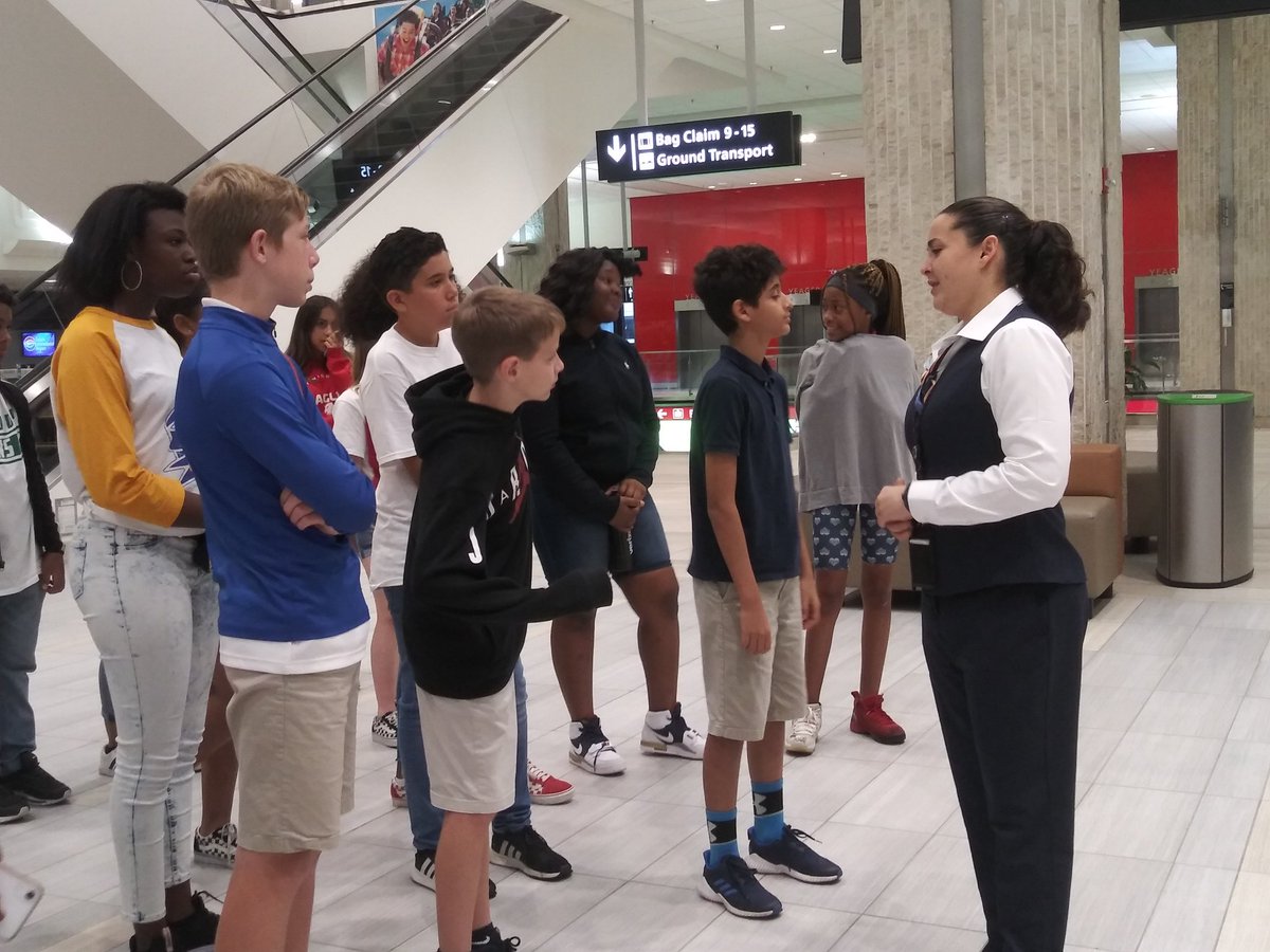 Thank you @FlyTPA hosting a Career in Aviation field trip for us! The kids had a blast scavenging for information about the history and layout of TPA. 🛫 #careersinaviation #future_aviators #THISISAVID @AVID4College @HCPS_AVID @LibertyEagles1 @HCPSArea3