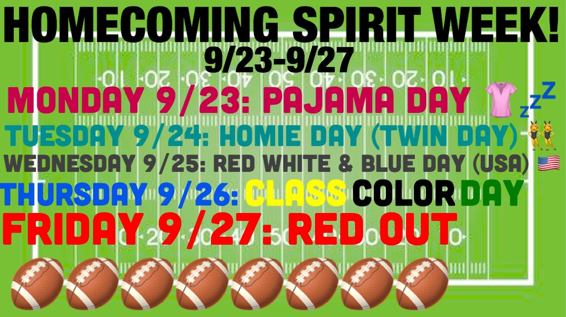 LodiFirePit's tweet photo. Homecoming spirit week next week 9/23-9/27!!! 
🔥🔥🔥🔥🔥🔥🔥🔥🔥
Let’s show some spirit!!! Go flames https://t.co/qPdcUBnnib