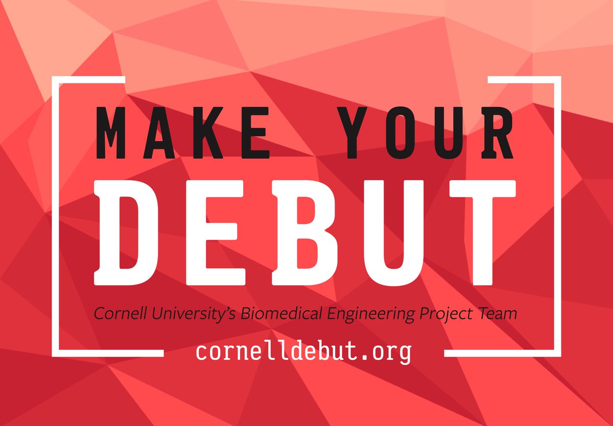 Applications are due TONIGHT by 11:59 pm. Visit CornellDEBUT.org to apply now!