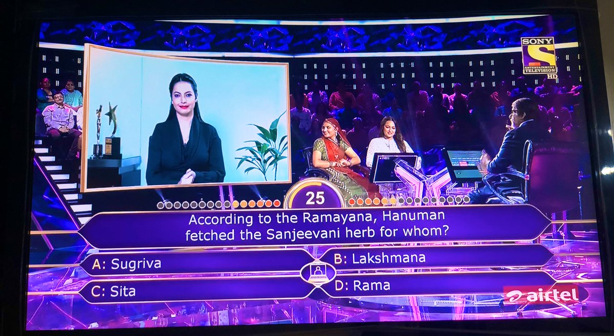 YSBJP's tweet photo. Very disappointing  #KBC2019 how can someone be so Dumbo 🙈 https://t.co/va07ousqik