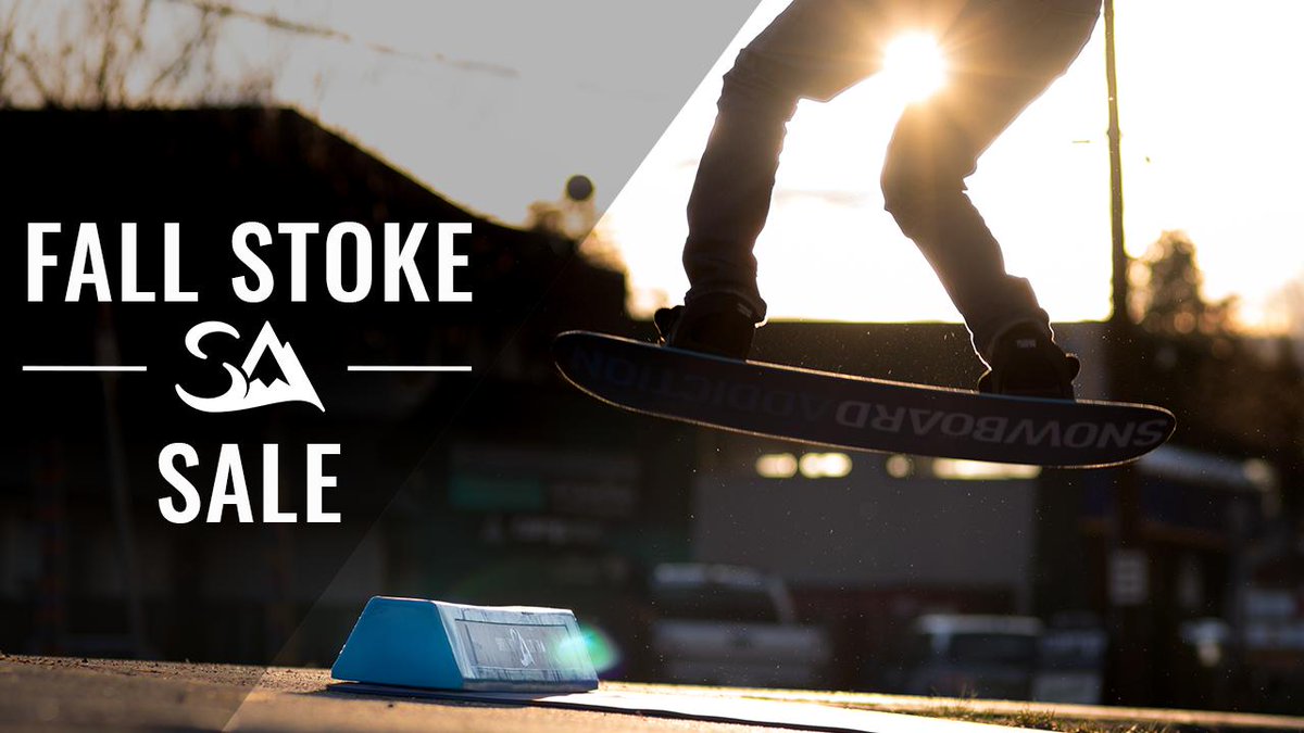 Fall Stoke Sale On Now!

Fall is ALL about getting hyped for the upcoming winter season, not pumpkin spice lattes. Put the Starbucks down and pick up a Training Setup Today!
Drop into the sale now: snowboardaddiction.com/fallstokesale