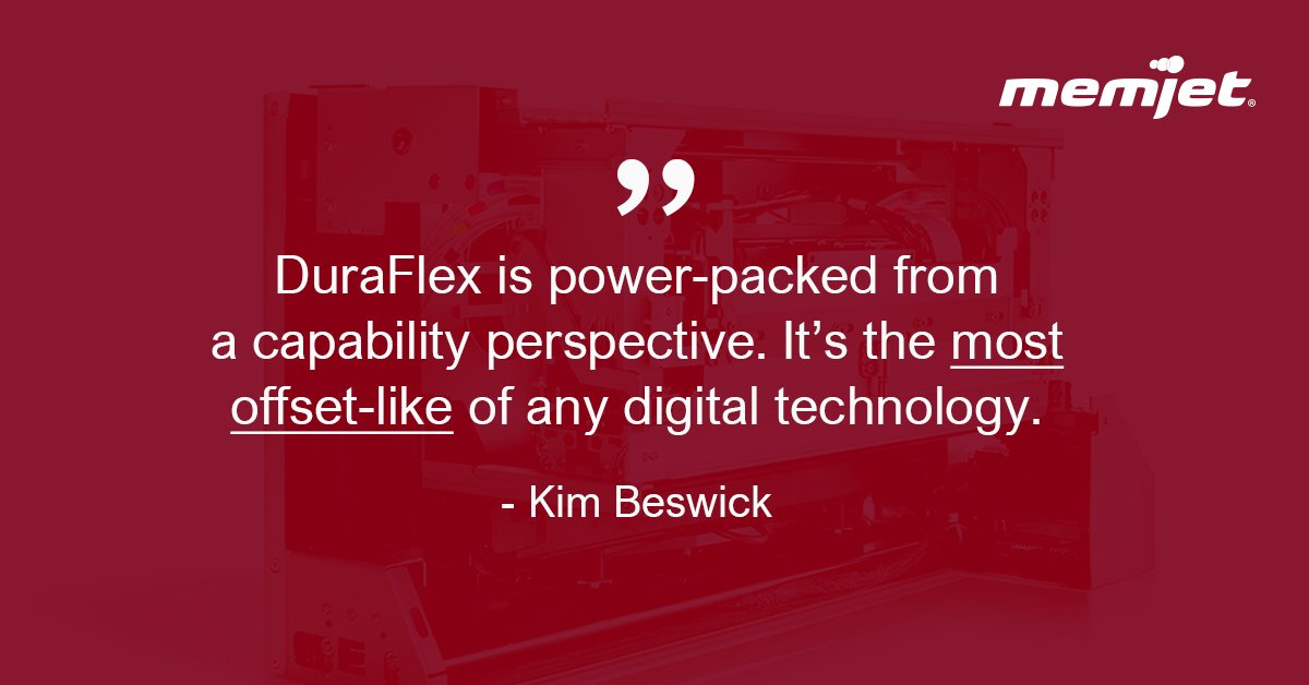 memjet's tweet photo. Label and Narrow Web did an online exclusive on Memjet's third generation technology. See what Kim had to say about the #DuraFlex release in the article below. https://t.co/rsh4Nx27pR
Meet Kim face to face at our Booth #8C20 at #LabelExpo 2019 in Brussels, Sept 24-27th. https://t.co/gZSkAoEDOH