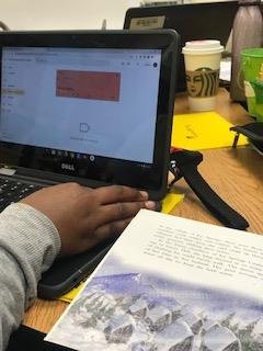 Jessica45652604's tweet photo. The top of the picture got cut off but students are annotating a fairy tale using Google Keep! https://t.co/oz6s6Xix46
