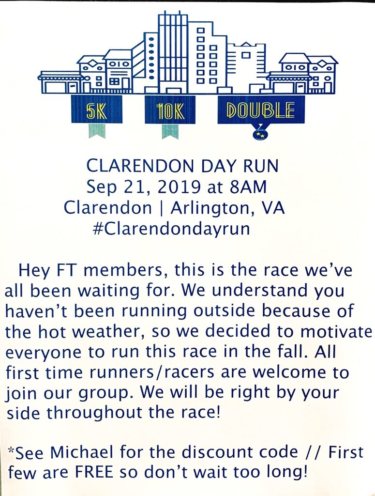 Run starts tomorrow at 8am