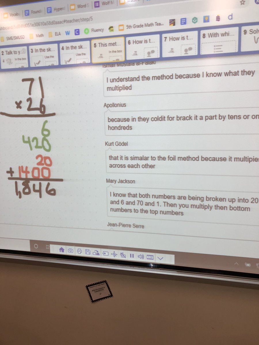abby_lyon's tweet photo. Reviewing multiplication with @Desmos ! #5th @LMA_SMUSD https://t.co/k1nFIckU58