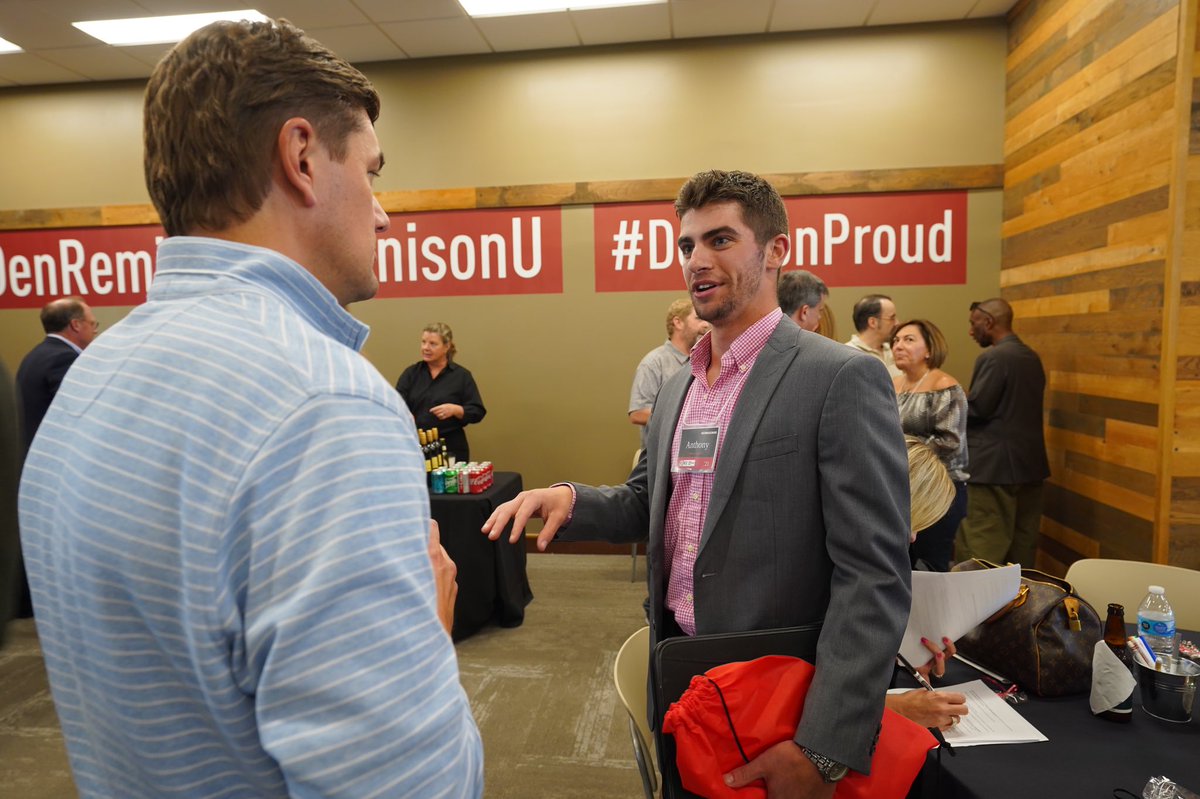 DU_Baseball's tweet photo. This week Denison hosted ReMix, a summit where alums and current students gathered for workshops on entrepreneurship, innovation, and leadership. It was awesome to see our guys take advantage of this opportunity and congrats to Coach Deegan for speaking at the event! #DenRemix https://t.co/PU9Sj1gsJi
