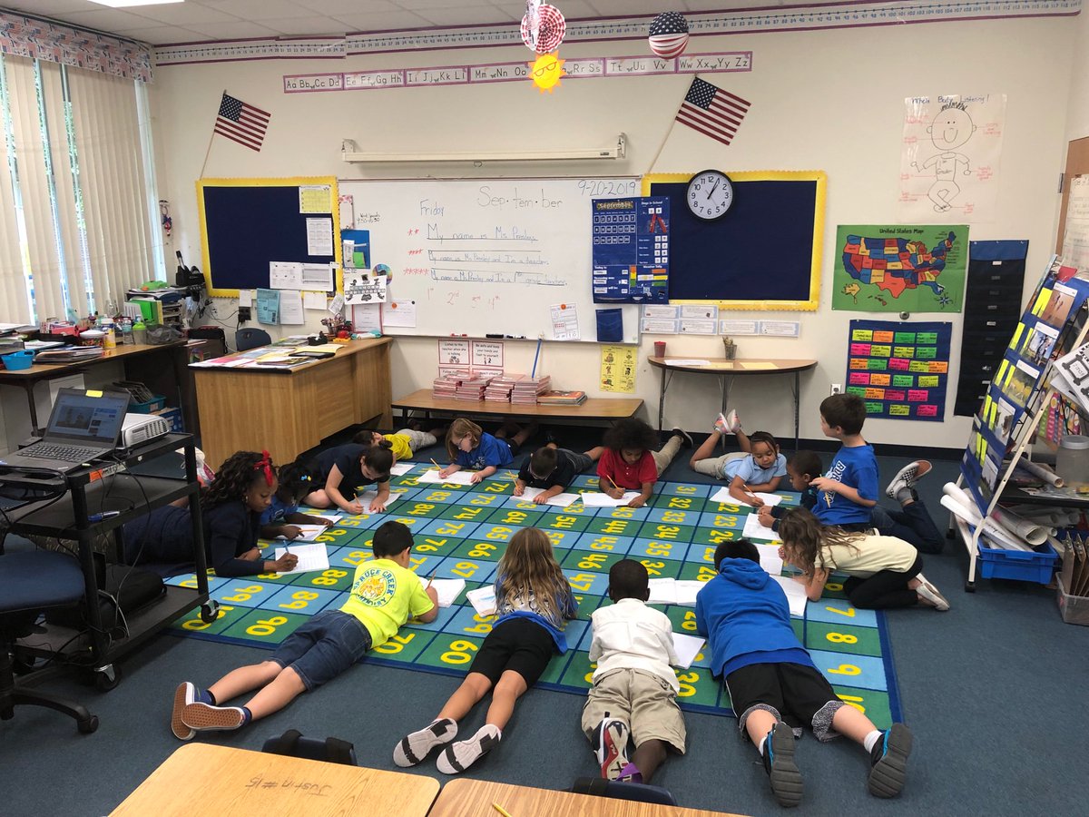“....but, we’re tired!” Flexibility in progress 😁 “Okay class, let’s do writing block differently by laying around the perimeter of our carpet. We’ll practice what 5⭐️⭐️⭐️⭐️⭐️ writing looks like! “Yay!! #Flexseating #Writing #StudentEngagement #StudentAccountability #scesbobcats