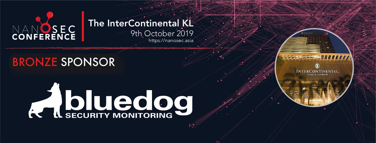 nanosec_asia's tweet photo. Massive thank you to @BluedogSec for supporting and sponsoring NanoSec Conference 2019! If you're interested to know why they were voted "Top 10 Cyber Security Start-Ups 2019" by @EPSecurityMag readers, drop by #NSC2019 at @InterConKL on the 9th of October. #NanoSecConf https://t.co/YRn5LrvWS5