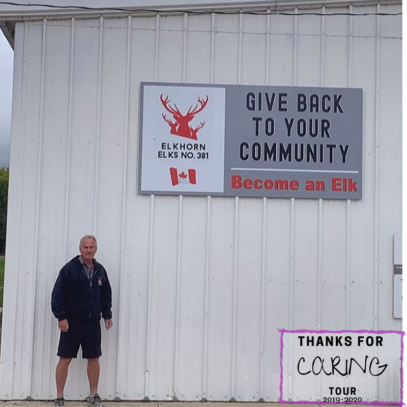 ElksOfCanada's tweet photo. Our National President/GER, Derek Barkley, made his first official visit at Elkhorn Lodge #381, in Elkhorn, Manitoba. #Thanksforcaringtour #elksproud https://t.co/7138kfjMg5