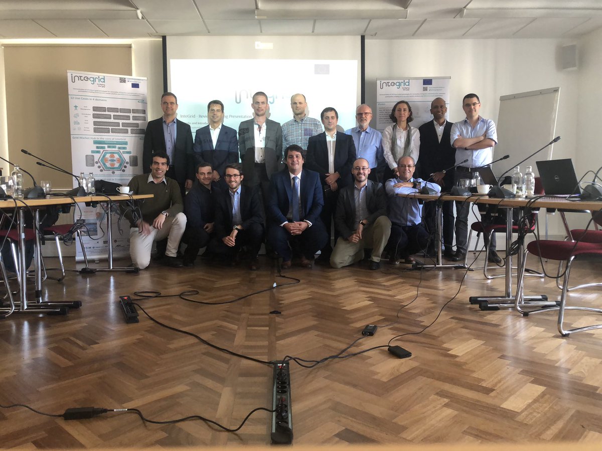 InteGrid 2nd review meeting ✔️ good discussions on project #progress working hard! #flexibility #distribution #future