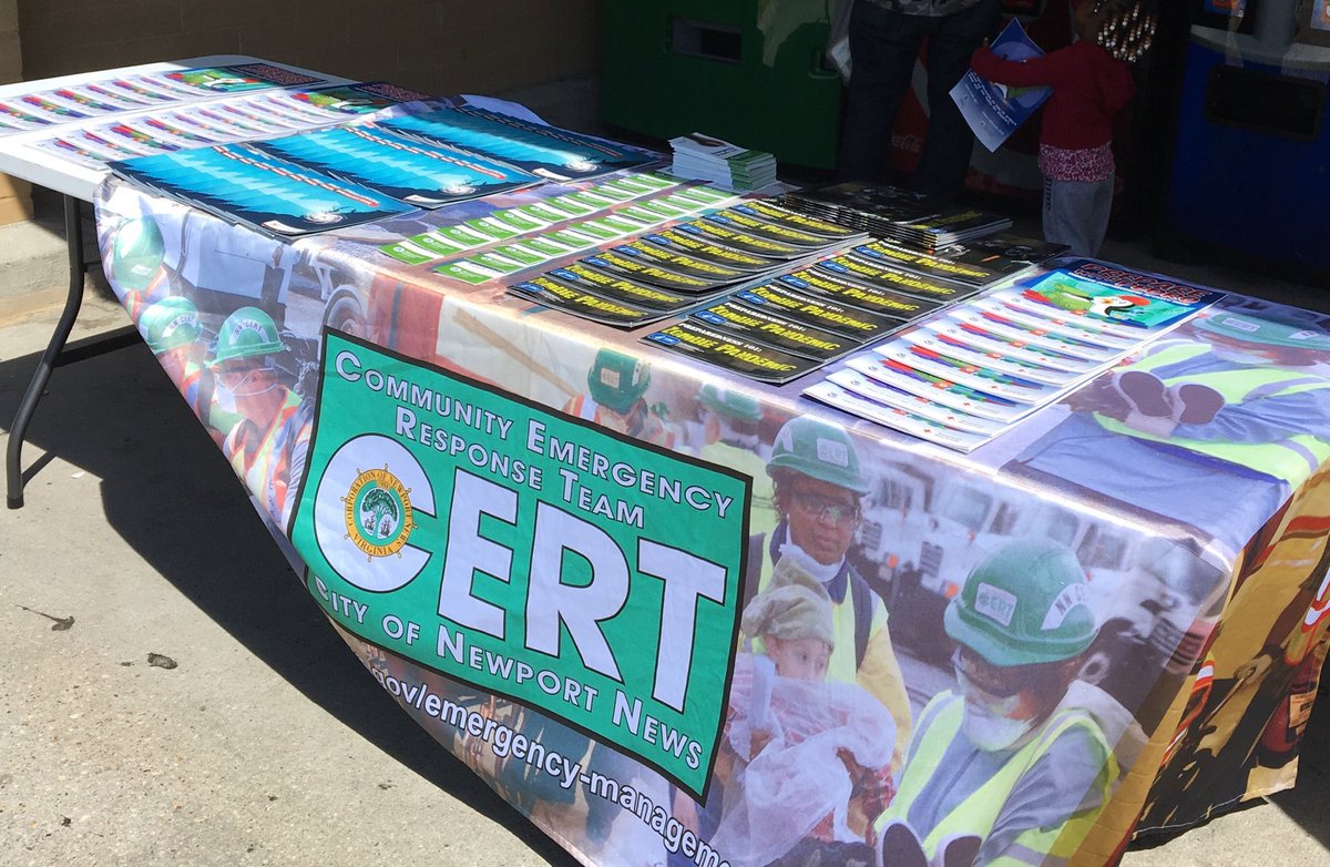 NNCERT's tweet image. Come visit us today until 3 pm to get free activity books for the kids and disaster prep info for the community! ⁦@Jefffire89⁩ ⁦@CityofNN⁩ ⁦@NNFire⁩ ⁦@NewportNews794⁩