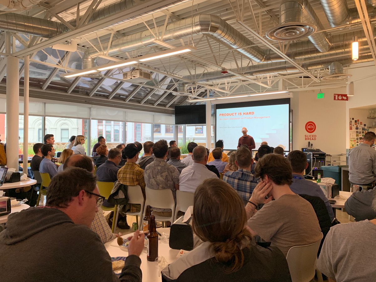 It was truly inspiring to hear <a href="/cagan/">Marty Cagan</a> speak at <a href="/ProductTankPDX/">ProductTankPDX</a> last night about why good product management is so difficult and how we can improve our craft. Thank you <a href="/jamasoftware/">Jama Software</a> &amp; <a href="/PDXProductCamp/">ProductCamp PDX</a> for sponsoring, and <a href="/laurex/">LX Cast</a> &amp; <a href="/ttorres/">Teresa Torres</a> for helping organize. #productmanagement