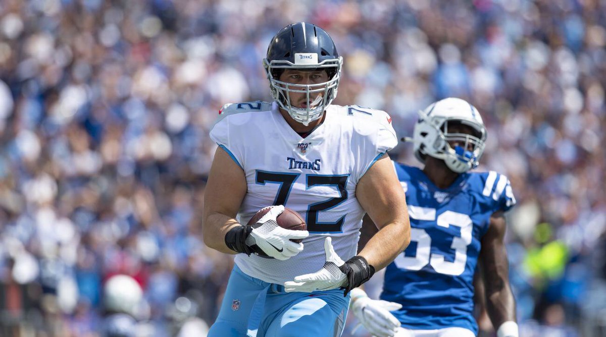 the_LB_Show's tweet photo. This weeks #UnitOfTheWeek is Titans o-lineman David Quessenberry! Big Q has been battling cancer which has seen him miss the past 3 seasons. He came back with a bang by scoring a TD against the Colts last Sunday, though in a losing effort, it was still amazing to see. Congrats https://t.co/NKMzCBLOF3