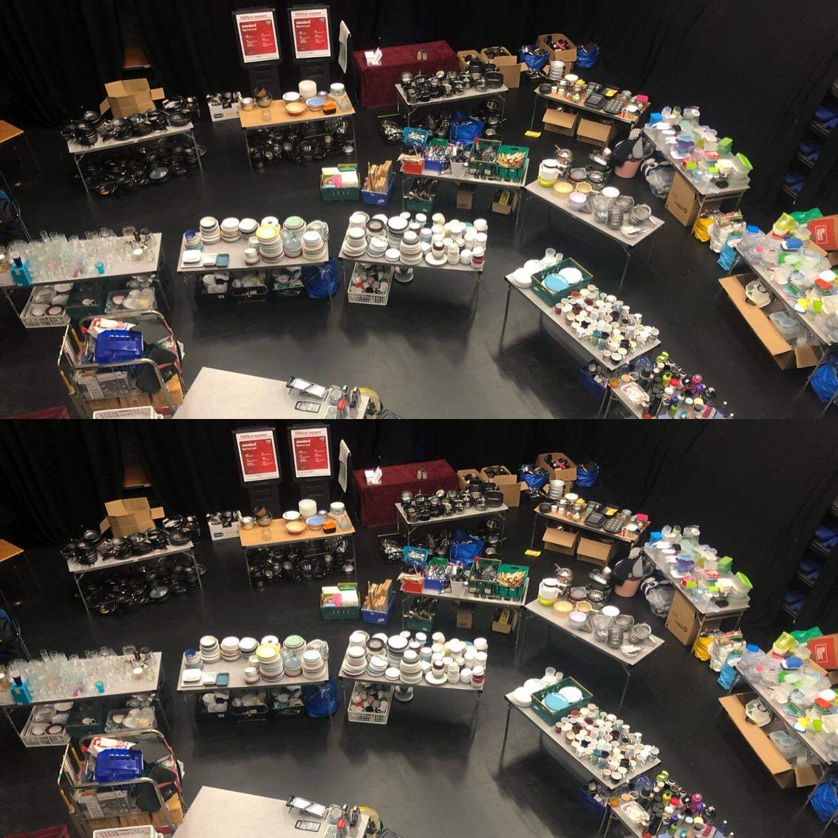 ATTENTION! Items collected over summer have now been sorted & ready for #PayAsYouFeel Market! Pots, pans, hangers, baking trays, mugs, cutlery, glass sets, & more. 

Reuse, save money & reduce your carbon impact! *Tomorrow & Sunday at 10 am* 

@warwickuni @WarwickSU @theboarnews