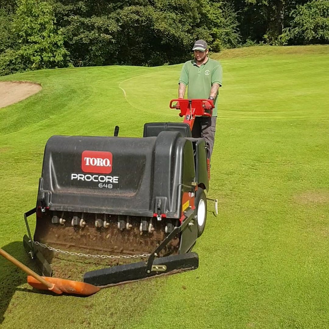 GreensWgcc's tweet photo. A special thanks to Jon Lewis @triflex88 for your help sorting us out the #ToroProcore on demo. It's a fantastic bit of kit. https://t.co/M94U2Qrsbk