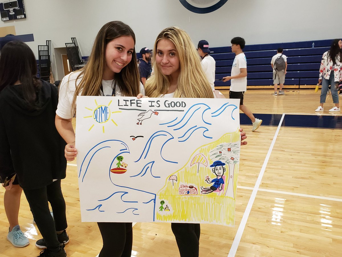 jbrachfeldberne's tweet photo. Some serious #seniorunity is going down, @NBPSEagles! We have Professor Slime, our graduates, the mosaic art competition, and the venerable Coach Nottage. #reptheprep https://t.co/5RzFWXqqfm