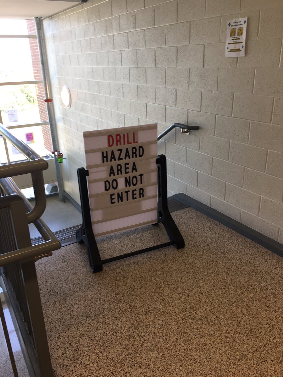 OJRSecurityDept's tweet photo. Busy day at #ojrhs today. We conducted an emergency evacuation drill and blocked certain stairwells to make sure our staff and students are prepared to think on their feet in a true emergency. https://t.co/ZhqT12Xrvk