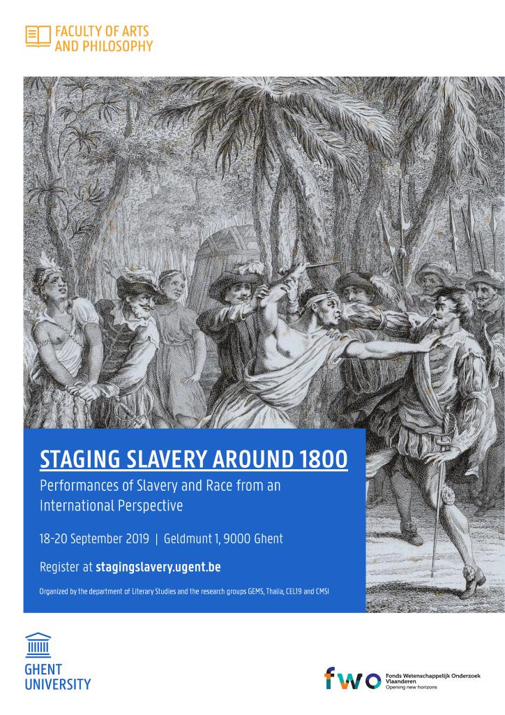BrinkmanInge's tweet photo. Yesterday: chairing an interesting session at the 'Staging slavery around 1800'-workshop, organised by Sarah Adams, Dep. of Literary Studies and GEMS, Thalia, Cel19, CMSI at Ghent University https://t.co/JV8WYL274x