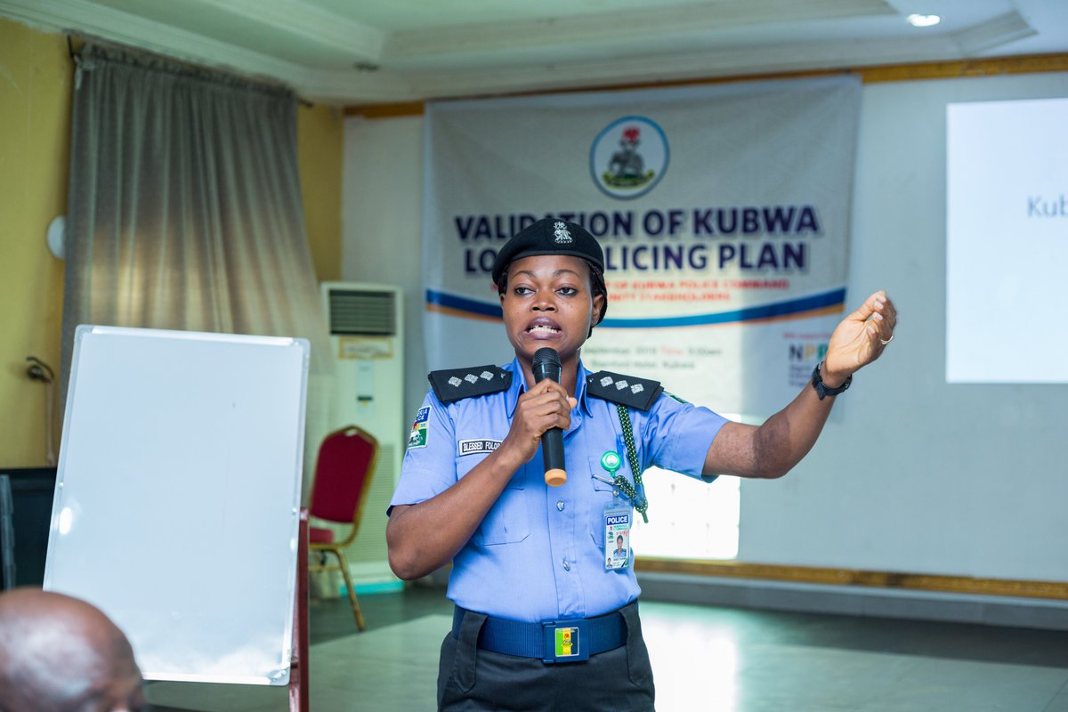 NP_Programme's tweet photo. Today, the leadership of Kubwa Police Command and the Community Stakeholders with support from #NPP did a validation workshop of the Kubwa Local Policing Plan at Stamford Hotel Kubwa, Abuja. #NPPbetterpolicing #NPPcoordination #Coffey https://t.co/DkUctNQ0gj