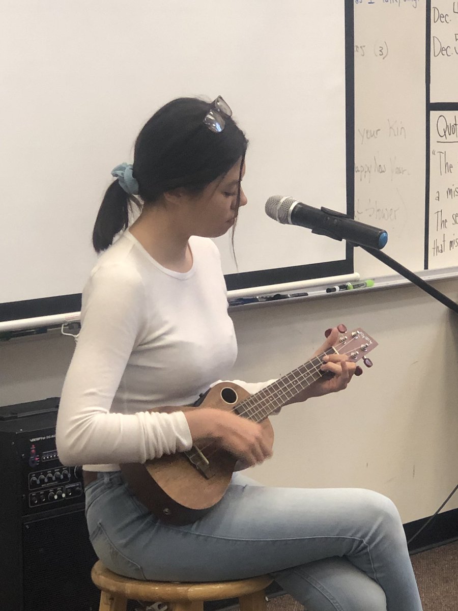 Leslie M performing for fun Friday Song.